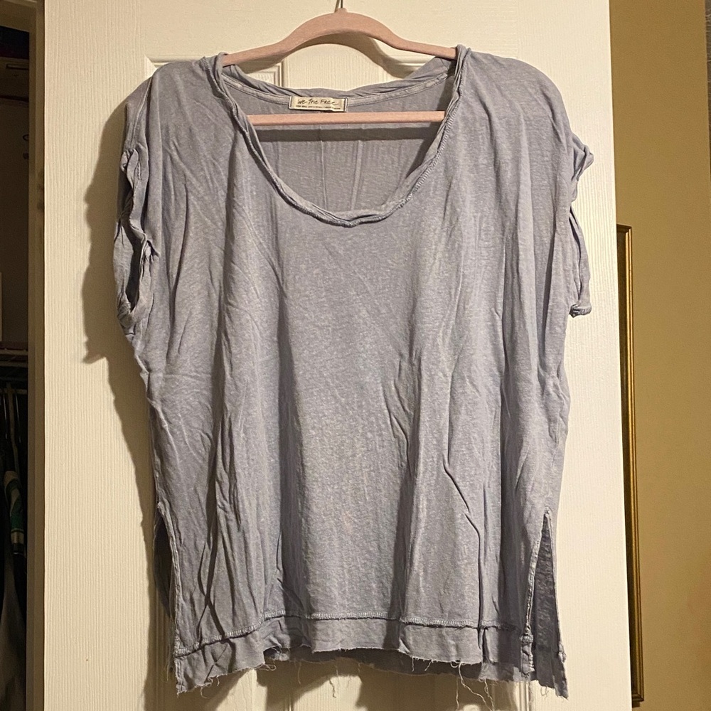 Free People Light Blue Tee